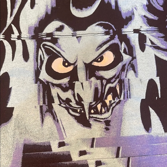 Dynamic Black and Blue Short Sleeve Tee with Graphic Design - Picture 5 of 7